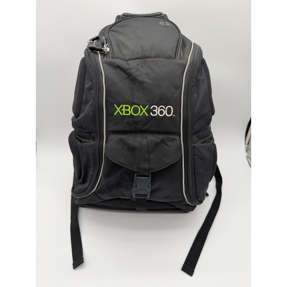 Xbox 360 Console Carrying Case Backpack Black Travel Bag Accessory Storage NWOT